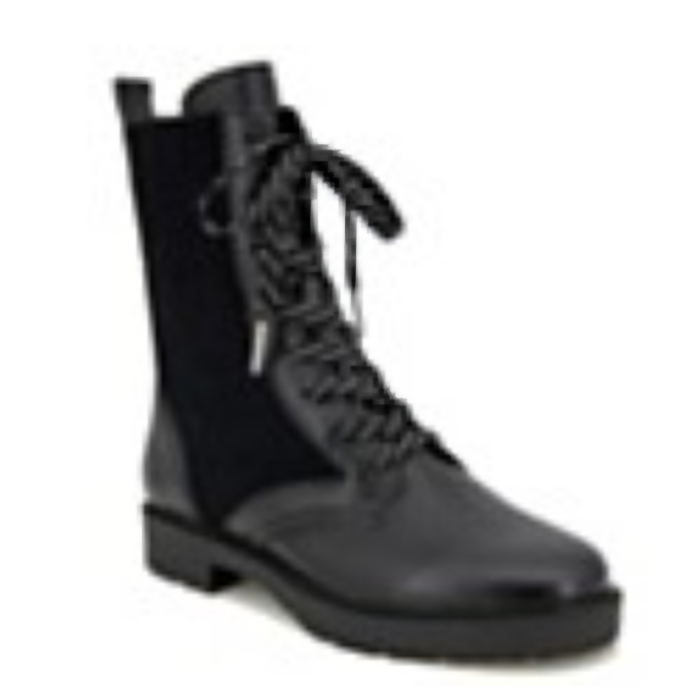 Splendid Black Combat Moto Boots Lace-Up Design